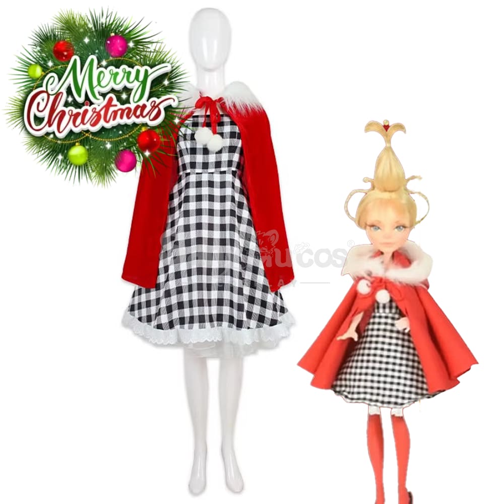 【In Stock】Movie How The Grinch Stole Christmas Cosplay Cindy Costume Costumes