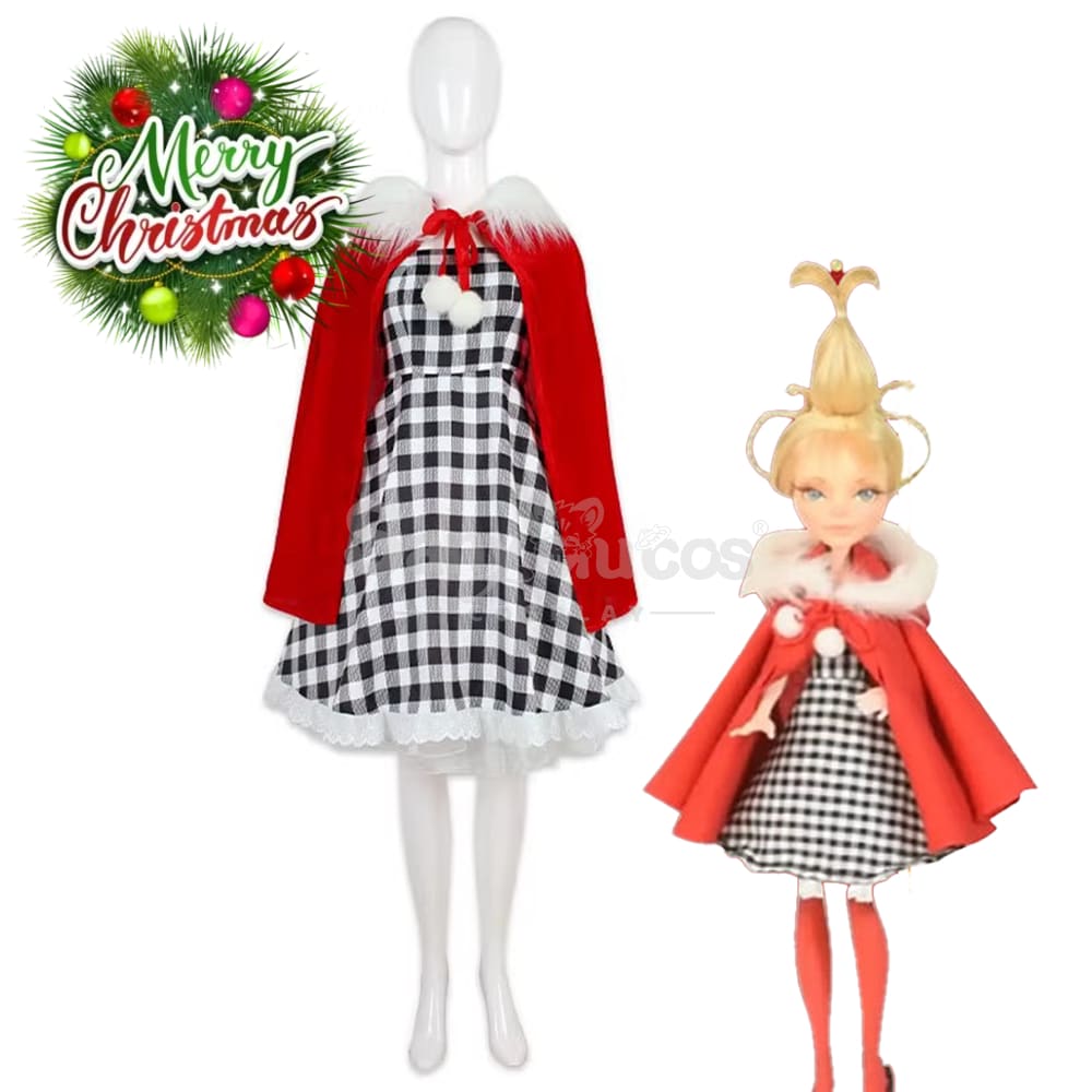 【In Stock】Movie How The Grinch Stole Christmas Cosplay Cindy Costume Costumes