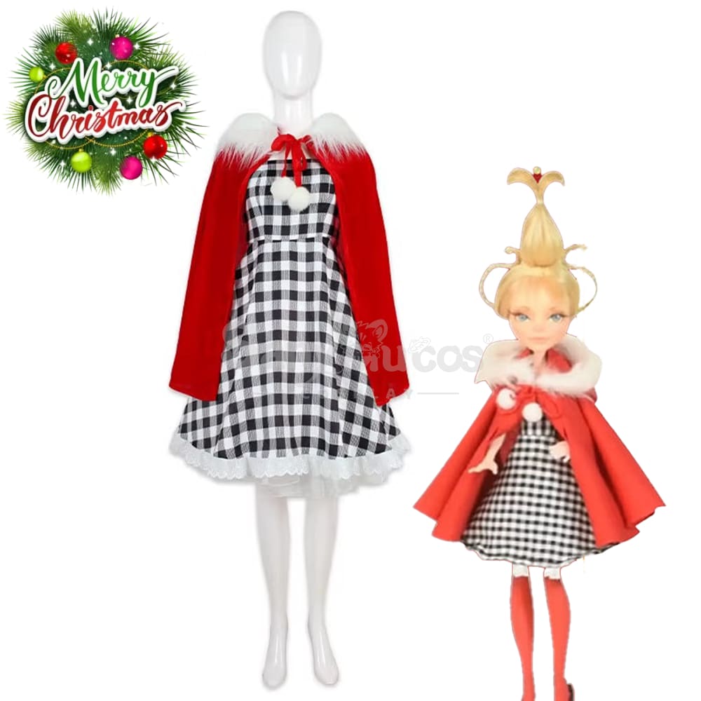 【In Stock】Movie How The Grinch Stole Christmas Cosplay Cindy Costume Costumes