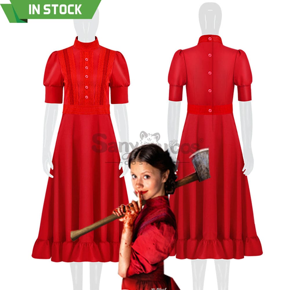 【In Stock】Movie Pearl Cosplay Red Dress Costume Costumes