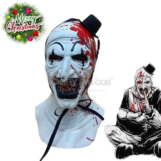 【In Stock】Movie Terrifier Cosplay Art The Clown Mask Prop 1000