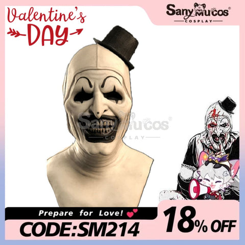 【In Stock】Movie Terrifier Cosplay Art The Clown Mask Prop