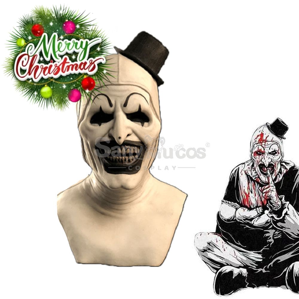 【In Stock】Movie Terrifier Cosplay Art The Clown Mask Prop