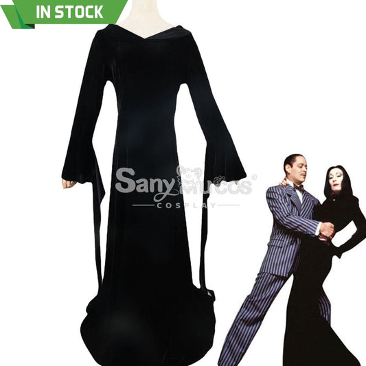 【In Stock】Movie The Addams Family Cosplay Morticia Costume Costumes 1000