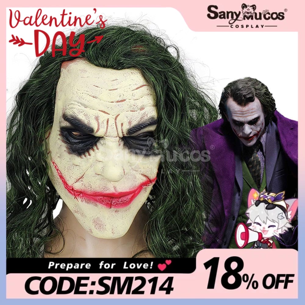 【In Stock】Movie The Dark Knight Cosplay Joker Mask Props Prop