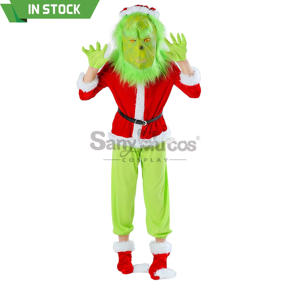 【In Stock】Movie The Grinch Cosplay Costume Kid Size Costumes