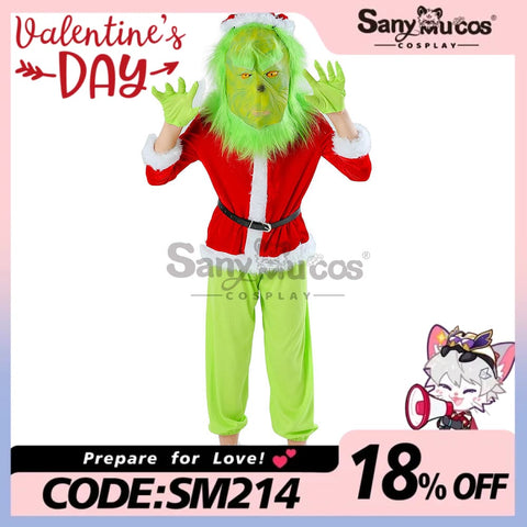 【In Stock】Movie The Grinch Cosplay Costume Kid Size Costumes