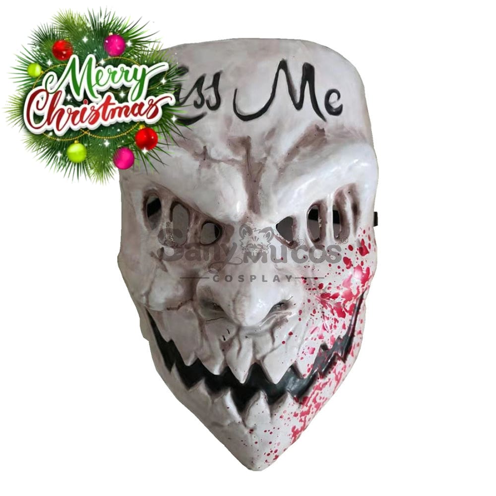 【In Stock】Movie The Purge Cosplay Kiss Me Mask Props Prop