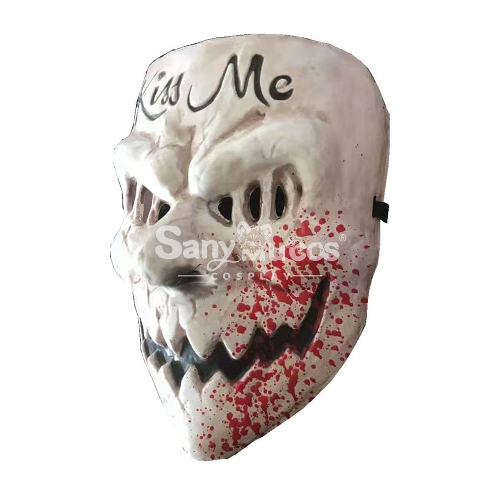 【In Stock】Movie The Purge Cosplay Kiss Me Mask Props Prop