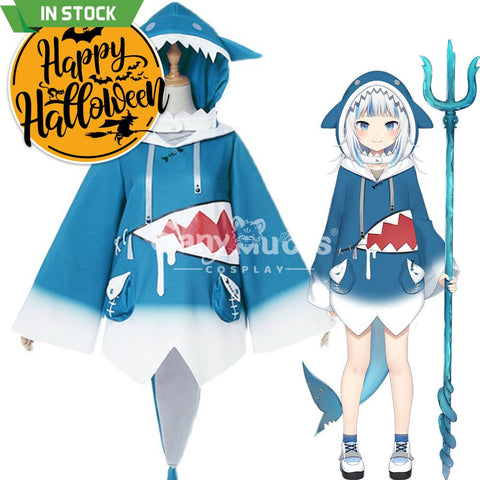 【In Stock】Nijisanji Cosplay Vtuber Gawr Gura Costume Costumes