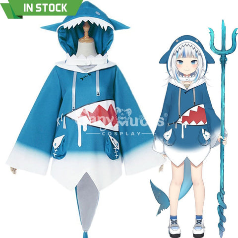【In Stock】Nijisanji Cosplay Vtuber Gawr Gura Costume Costumes
