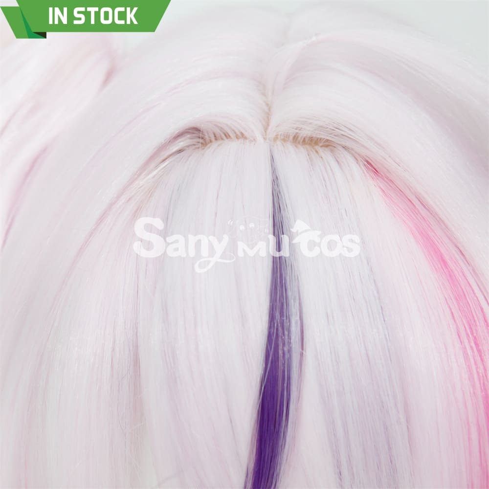 Nijisanji Vtuber Cosplay Maria Marionette Medium Light Pink Ponytail Cosplay Wig