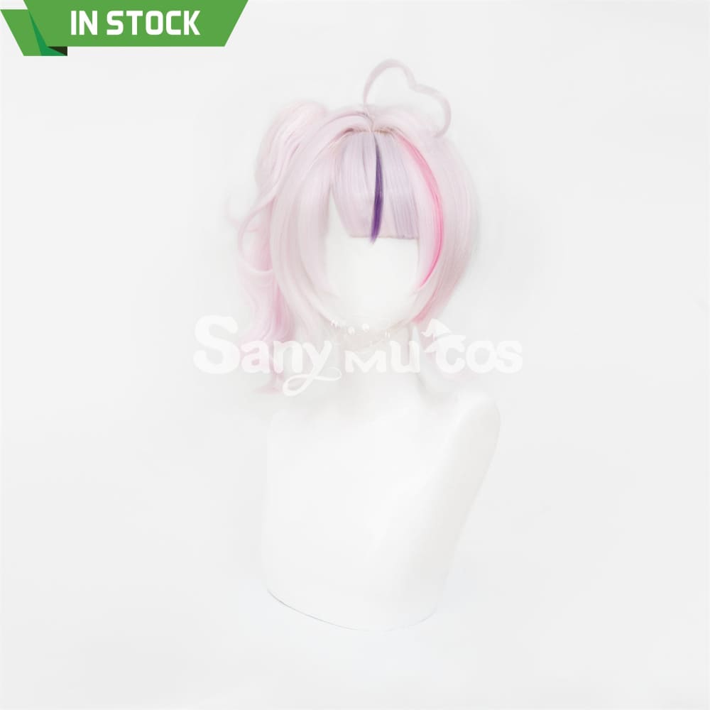 Nijisanji Vtuber Cosplay Maria Marionette Medium Light Pink Ponytail Cosplay Wig