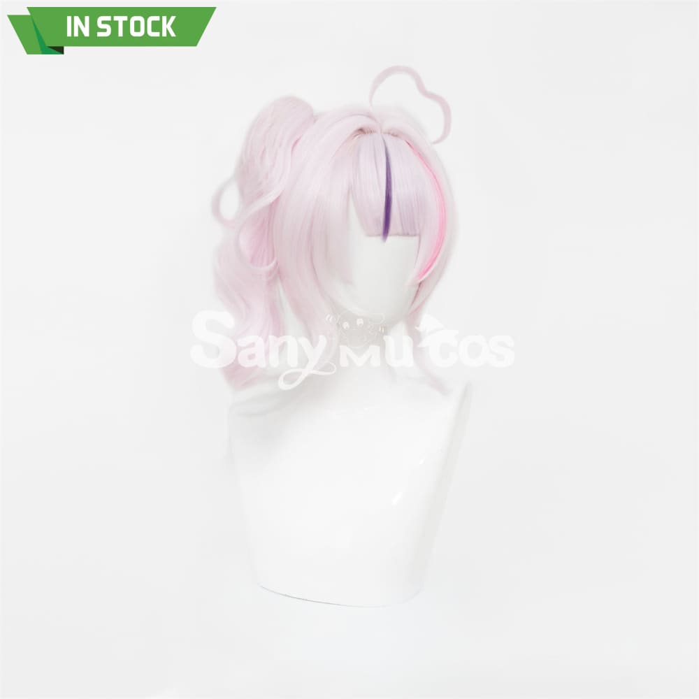 Nijisanji Vtuber Cosplay Maria Marionette Medium Light Pink Ponytail Cosplay Wig