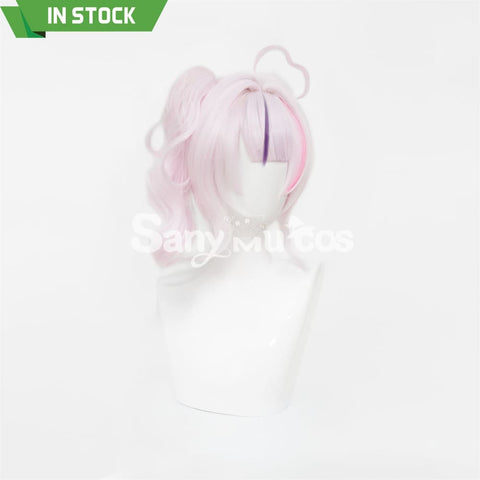 Nijisanji Vtuber Cosplay Maria Marionette Medium Light Pink Ponytail Cosplay Wig