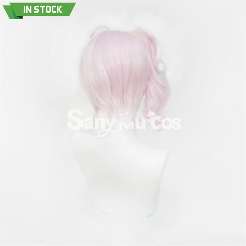 Nijisanji Vtuber Cosplay Maria Marionette Medium Light Pink Ponytail Cosplay Wig