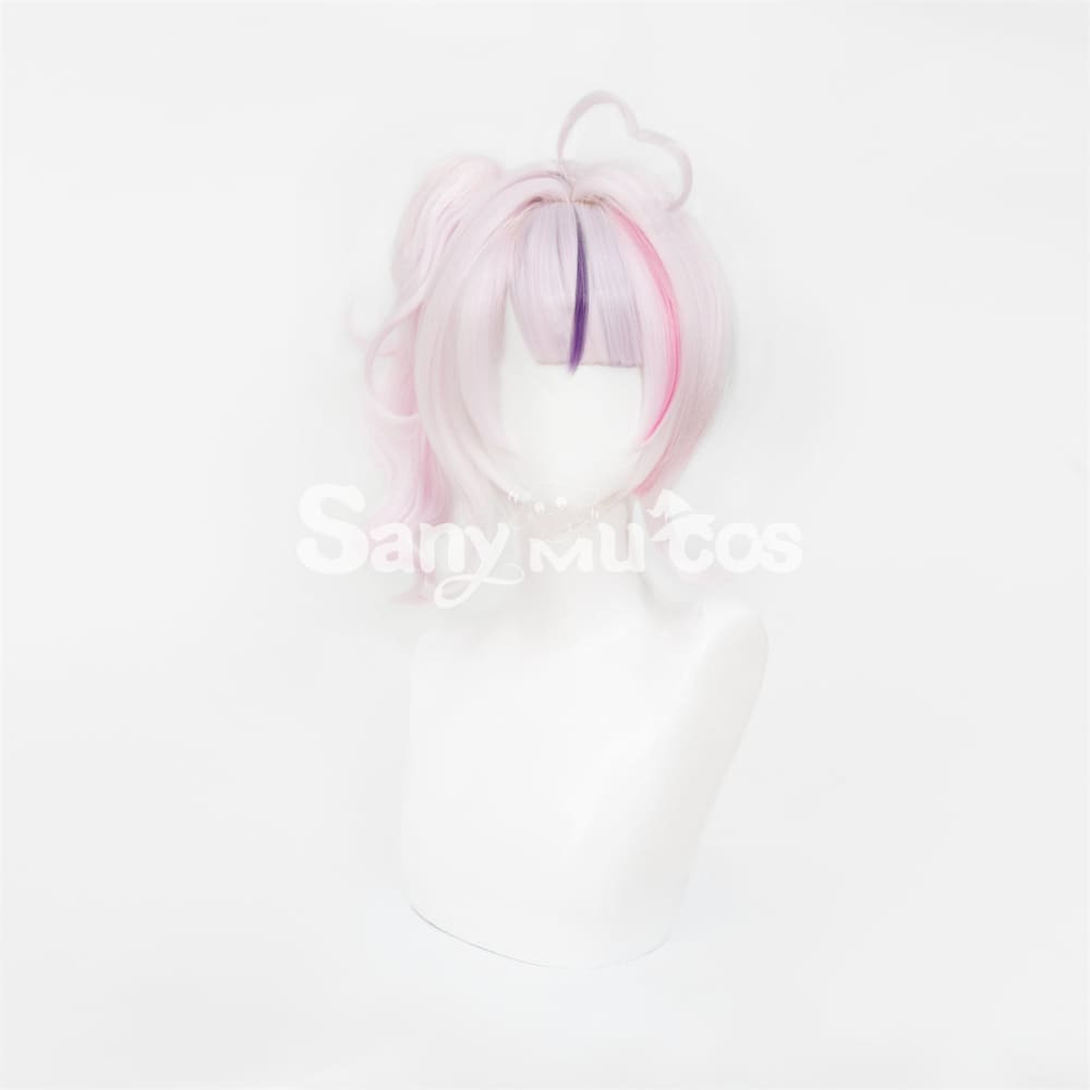 Nijisanji Vtuber Cosplay Maria Marionette Medium Light Pink Ponytail Cosplay Wig