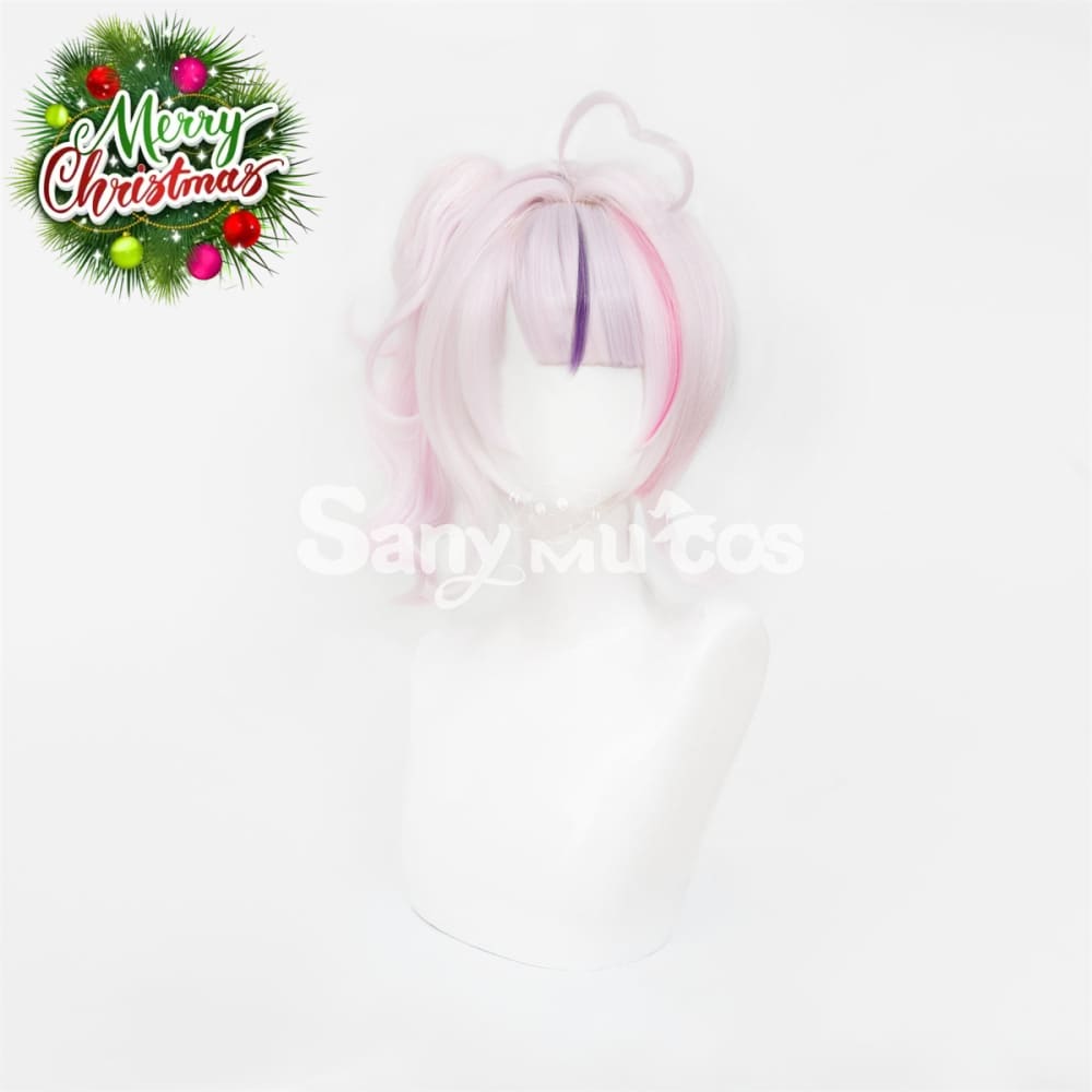 Nijisanji Vtuber Cosplay Maria Marionette Medium Light Pink Ponytail Cosplay Wig