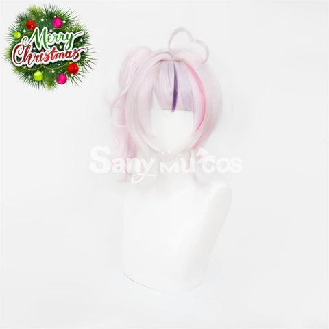 Nijisanji Vtuber Cosplay Maria Marionette Medium Light Pink Ponytail Cosplay Wig