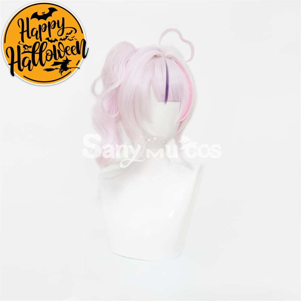 Nijisanji Vtuber Cosplay Maria Marionette Medium Light Pink Ponytail Cosplay Wig