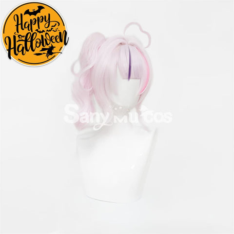 Nijisanji Vtuber Cosplay Maria Marionette Medium Light Pink Ponytail Cosplay Wig