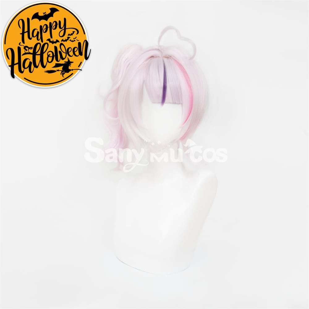 Nijisanji Vtuber Cosplay Maria Marionette Medium Light Pink Ponytail Cosplay Wig