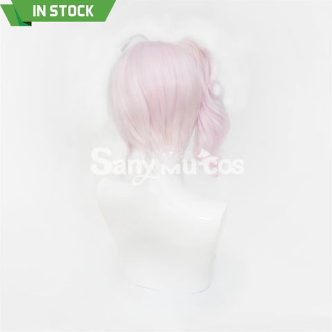 Nijisanji Vtuber Cosplay Maria Marionette Medium Light Pink Ponytail Cosplay Wig