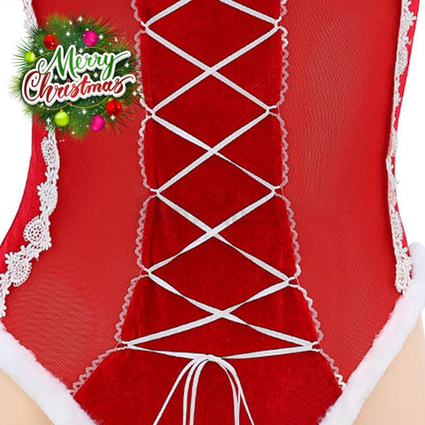 【In Stock】Sexy Cosplay Adult Plush Flying Shoulder Hidden Button Open Crotch Underwear Costume