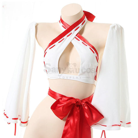 【In Stock】Sexy Cosplay Antique Japanese Witch Style Kimono Nightgown Uniform Costume Costumes