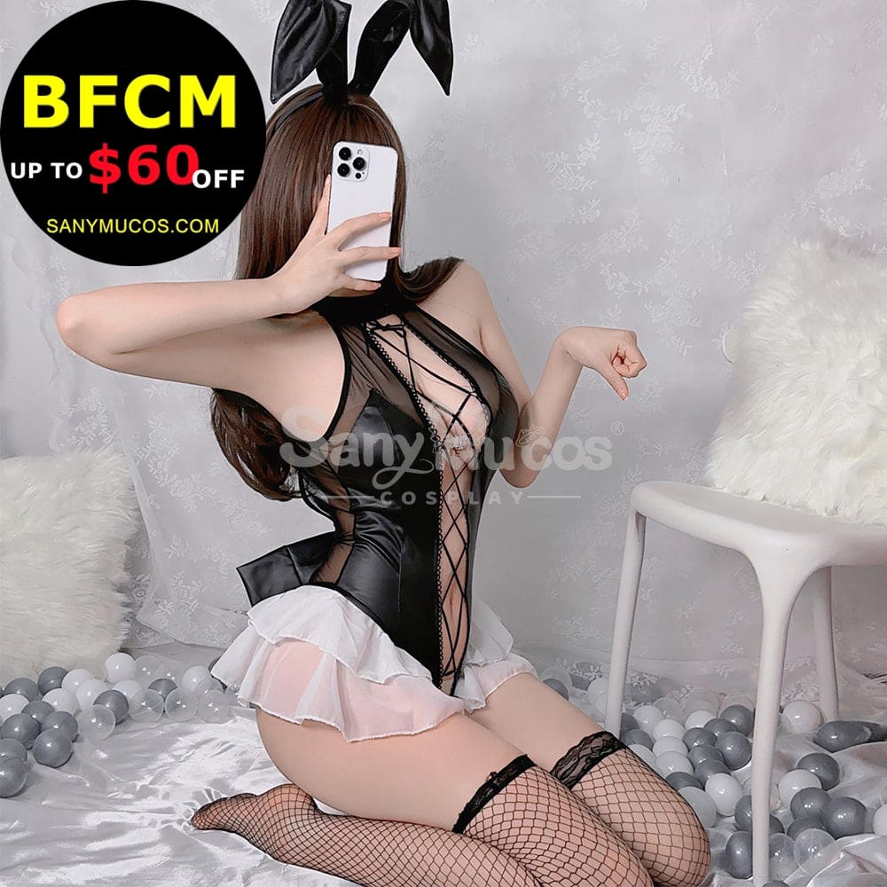 【In Stock】Sexy Cosplay Backless Tight Straps Bunny Girl Costume Costumes