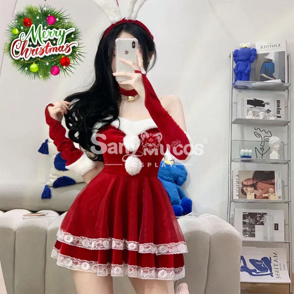 【In Stock】Sexy Cosplay Christmas Bunny Girl Dress Costume Second Edition Costumes