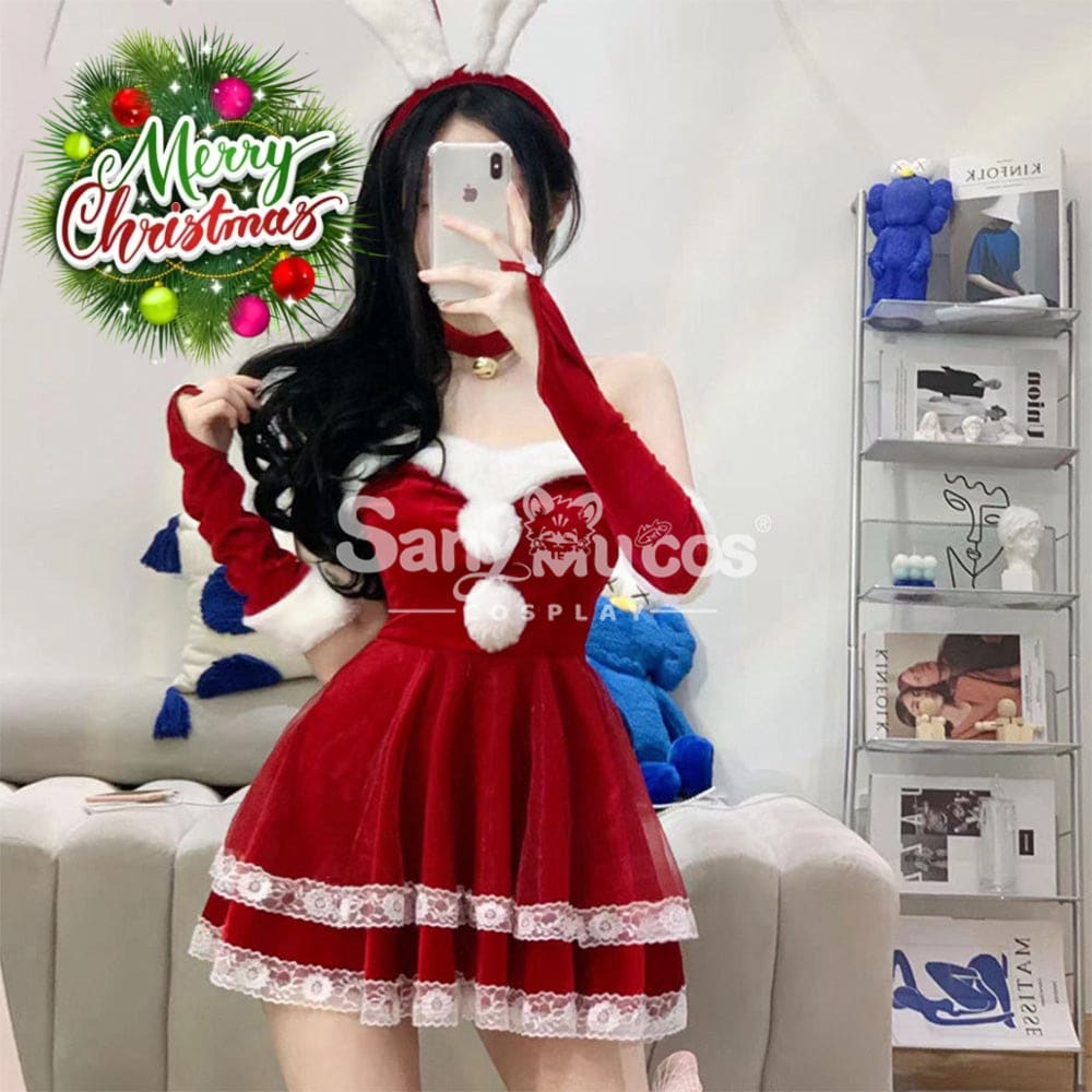 【In Stock】Sexy Cosplay Christmas Bunny Girl Dress Costume Second Edition Costumes