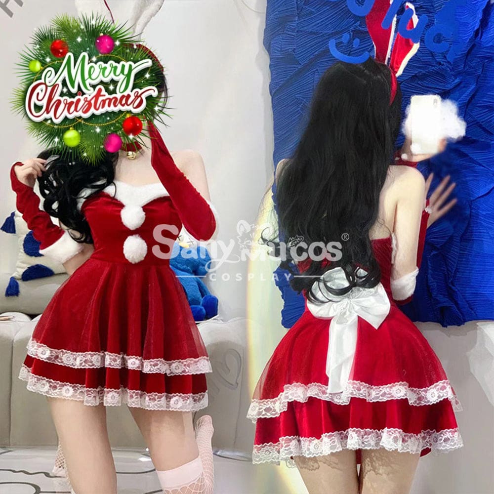 【In Stock】Sexy Cosplay Christmas Bunny Girl Dress Costume Second Edition Costumes