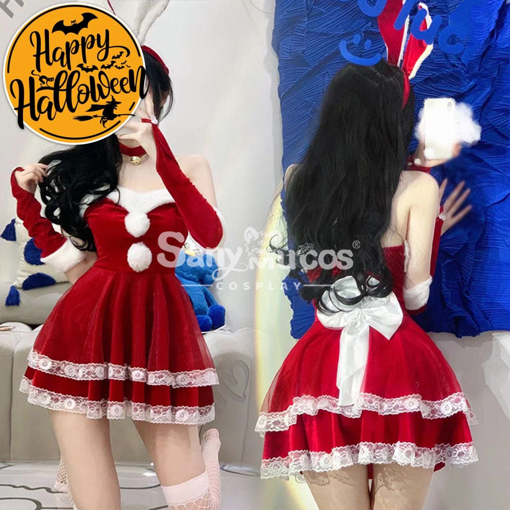 【In Stock】Sexy Cosplay Christmas Bunny Girl Dress Costume Second Edition Costumes