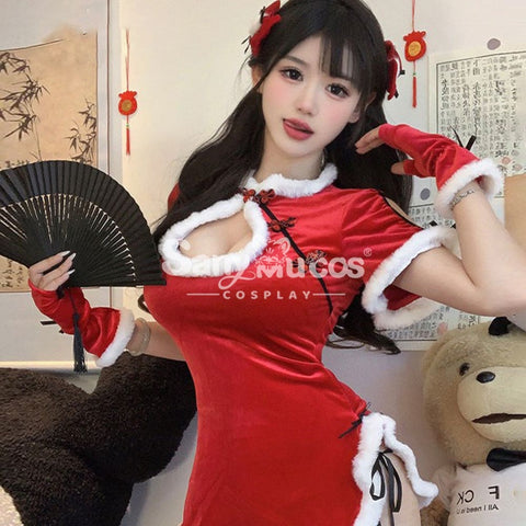 【In Stock】Sexy Cosplay Christmas Cheongsam Costume First Edition Costumes