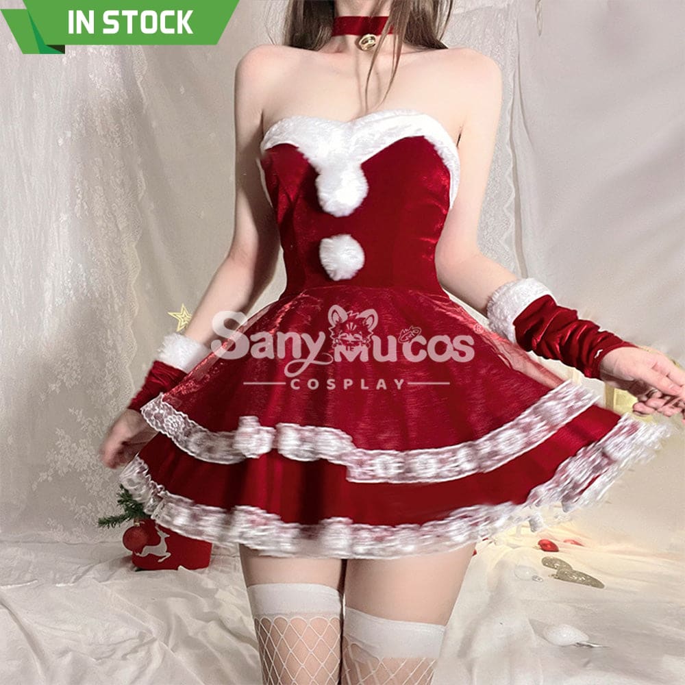 【In Stock】Sexy Cosplay Christmas Dress Costume Red / M Costumes