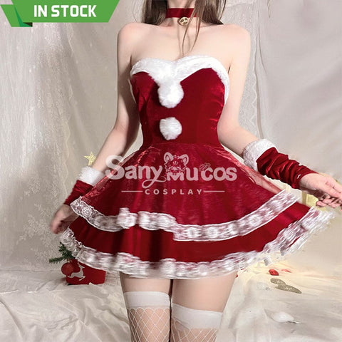 【In Stock】Sexy Cosplay Christmas Dress Costume Red / M Costumes