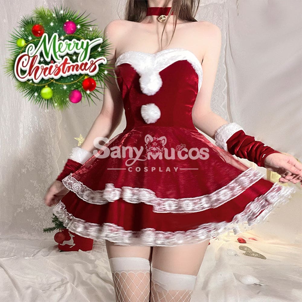 【In Stock】Sexy Cosplay Christmas Dress Costume Red / M Costumes