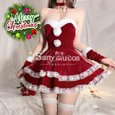 【In Stock】Sexy Cosplay Christmas Dress Costume Red / M Costumes