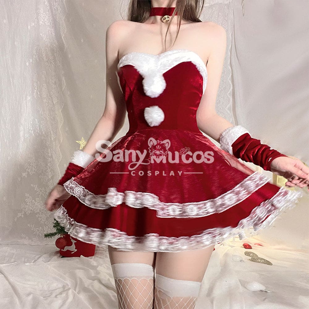 【In Stock】Sexy Cosplay Christmas Dress Costume Red / M Costumes