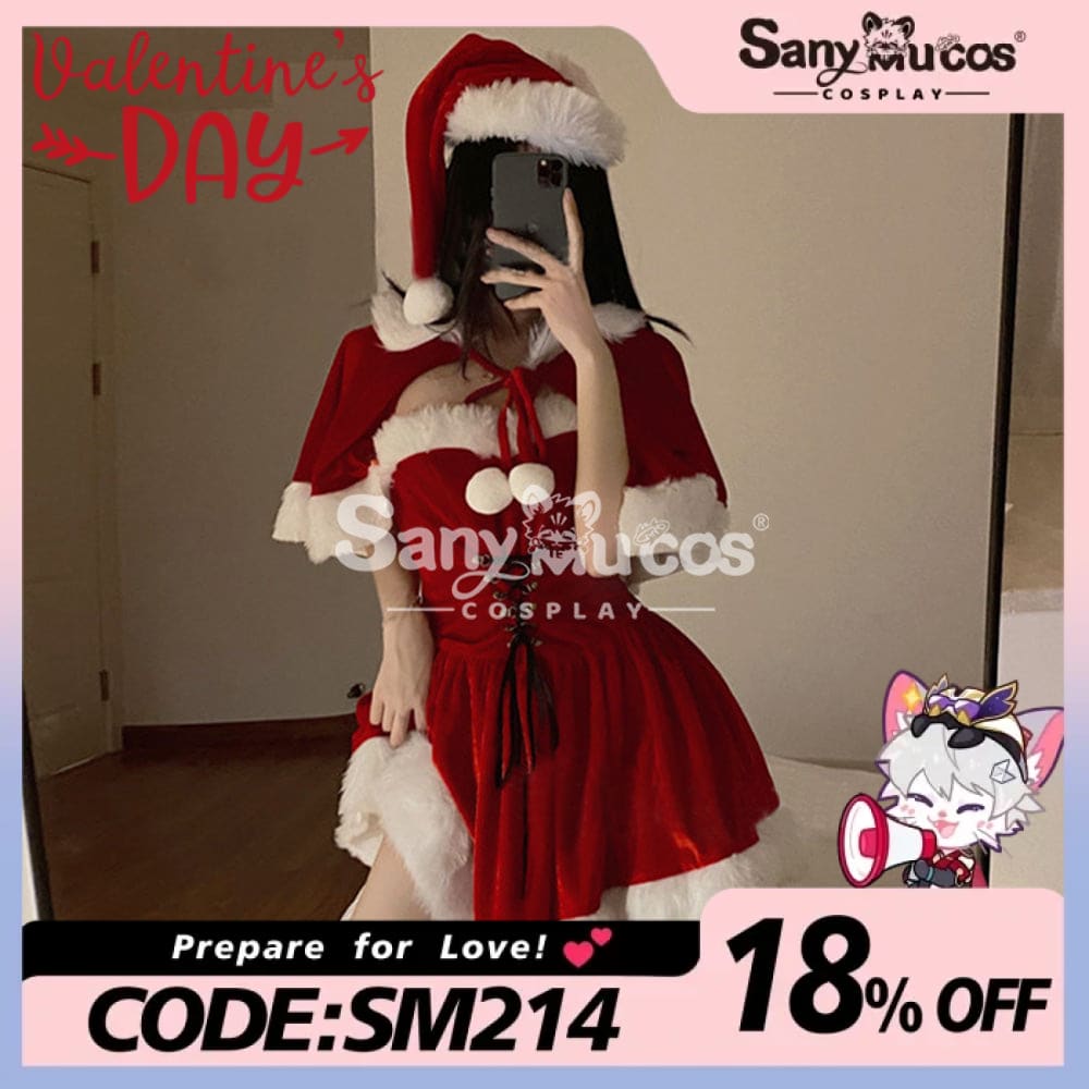 【In Stock】Sexy Cosplay Christmas Dress With Cape Costume Costumes