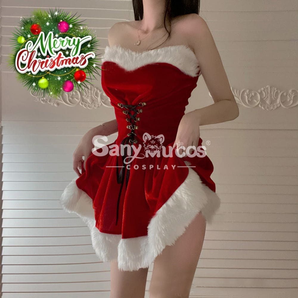 【In Stock】Sexy Cosplay Christmas Dress With Cape Costume Costumes