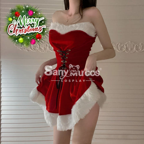 【In Stock】Sexy Cosplay Christmas Dress With Cape Costume Costumes