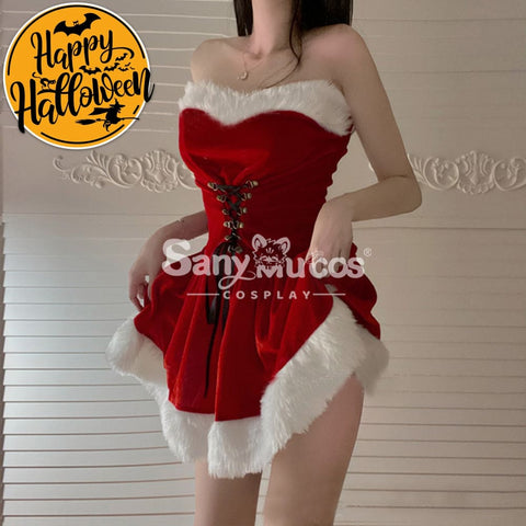 【In Stock】Sexy Cosplay Christmas Dress With Cape Costume Costumes
