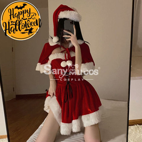 【In Stock】Sexy Cosplay Christmas Dress With Cape Costume Costumes
