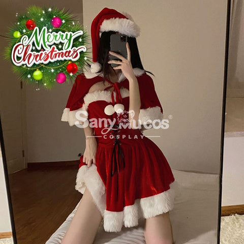 【In Stock】Sexy Cosplay Christmas Dress With Cape Costume Costumes