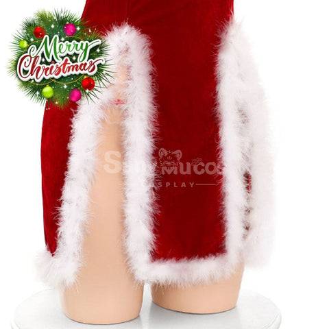 【In Stock】Sexy Cosplay Christmas Furry Slit Back Strap Velvet Underwear Costume Costumes