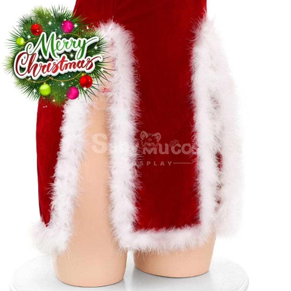 【In Stock】Sexy Cosplay Christmas Furry Slit Back Strap Velvet Underwear Costume Costumes