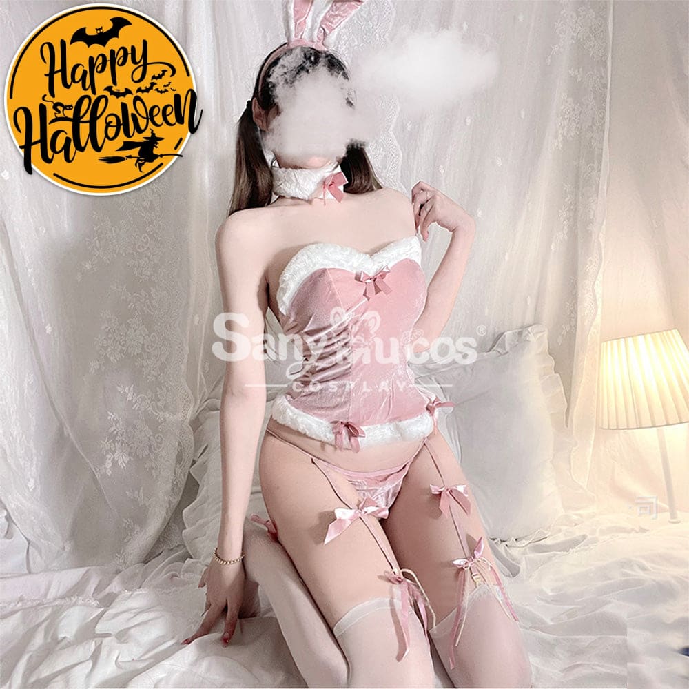 【In Stock】Sexy Cosplay Christmas Tube Top Costume Pink Edition Costumes