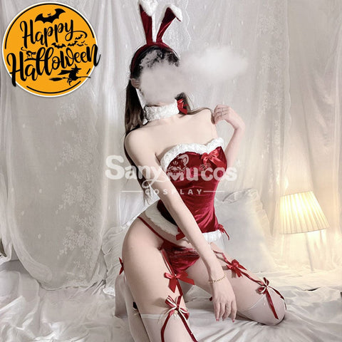 【In Stock】Sexy Cosplay Christmas Tube Top Costume Red Edition Costumes